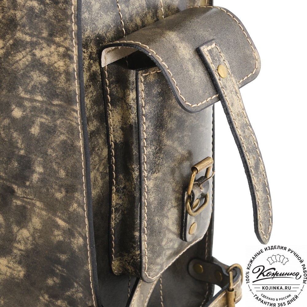 Кожаный ранец "Максимус 3" (пепел глянец)